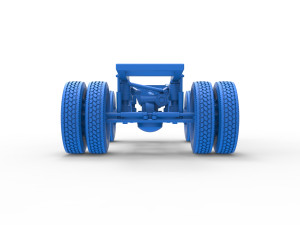 Chassis of Monster Truck with semi truck wheels Scale 1 to 25 3D Print Model