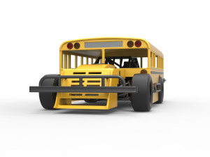 Outlaw Figure 8 Modified stock car as School bus Scale 1 to 25 3D-printmodel