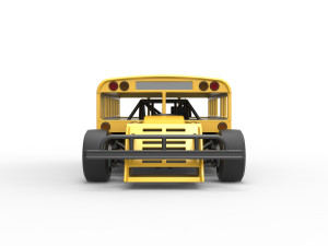 Outlaw Figure 8 Modified stock car as School bus Scale 1 to 25 3D-printmodel