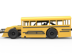 Outlaw Figure 8 Modified stock car as School bus Scale 1 to 25 3D-printmodel