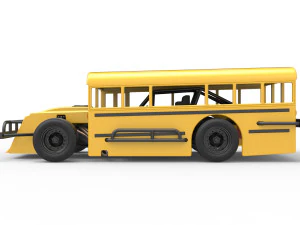 Outlaw Figure 8 Modified stock car as School bus Scale 1 to 25 3D Print Model