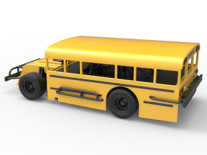 Outlaw Figure 8 Modified stock car as School bus Scale 1 to 25 3D-printmodel