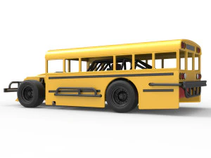 Outlaw Figure 8 Modified stock car as School bus Scale 1 to 25 3D Print Model