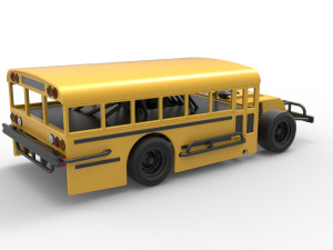 Outlaw Figure 8 Modified stock car as School bus Scale 1 to 25 3D-printmodel