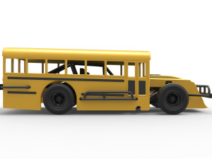 Outlaw Figure 8 Modified stock car as School bus Scale 1 to 25 3D-printmodel