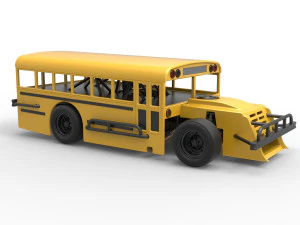 Outlaw Figure 8 Modified stock car as School bus Scale 1 to 25 3D Print Model