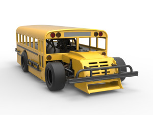 Outlaw Figure 8 Modified stock car as School bus Scale 1 to 25 3D-printmodel