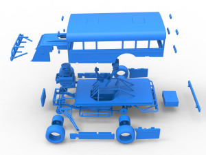 Outlaw Figure 8 Modified stock car as School bus Scale 1 to 25 3D-printmodel