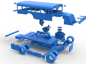 Outlaw Figure 8 Modified stock car as School bus Scale 1 to 25 3D-printmodel