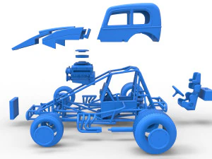 Super rod Scale 1 to 25 3D Print Model