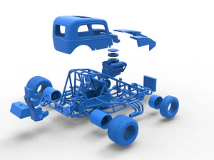 Super rod Scale 1 to 25 3D Print Model