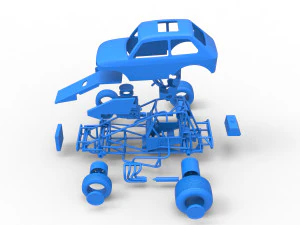 Super rod Version 2 Scale 1 to 25 3D Print Model