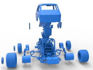Super rod Version 2 Scale 1 to 25 3D Print Model