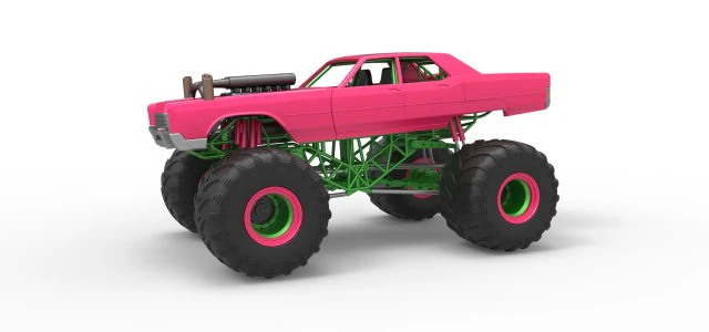 Monster Truck Concept Scale 1 to 25 3D Print Model .c4d .max .obj .3ds .fbx .stl .blend 