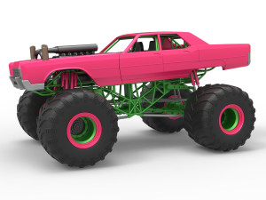Monster Truck Concept Scale 1 to 25 3Dプリントモデル