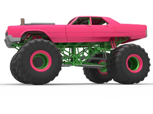Monster Truck Concept Scale 1 to 25 3D Print Model