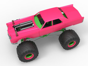 Monster Truck Concept Scale 1 to 25 Modello di stampa 3D