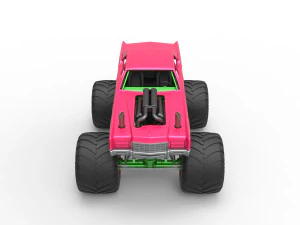 Monster Truck Concept Scale 1 to 25 3D Print Model