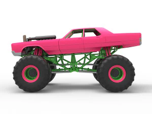 Monster Truck Concept Scale 1 to 25 3D Print Model