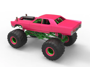 Monster Truck Concept Scale 1 to 25 3D Print Model