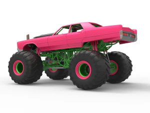 Monster Truck Concept Scale 1 to 25 3D Print Model