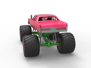 Monster Truck Concept Scale 1 to 25 3D Print Model