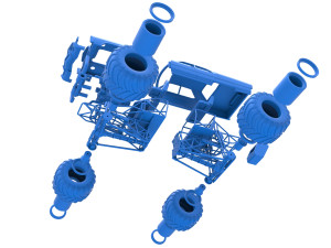 Monster Truck Concept Scale 1 to 25 Modello di stampa 3D