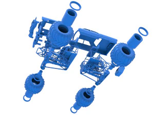 Monster Truck Concept Scale 1 to 25 3D Print Model