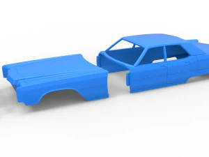 Vintage car Shell of Monster Truck Scale 1 to 25 3D Print Model