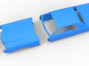 Vintage car Shell of Monster Truck Scale 1 to 25 3D Print Model