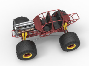 Monster truck base Version 3 Scale 1 to 25 3D Принт Модель