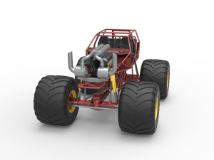 Monster truck base Version 3 Scale 1 to 25 3D Принт Модель