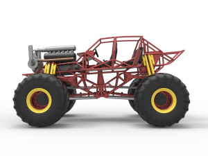 Monster truck base Version 3 Scale 1 to 25 3D Принт Модель