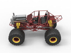 Monster truck base Version 3 Scale 1 to 25 3D Принт Модель