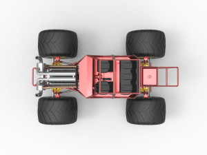 Monster truck base Version 3 Scale 1 to 25 3D Принт Модель