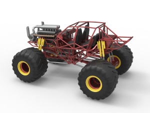 Monster truck base Version 3 Scale 1 to 25 3D Принт Модель