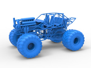 Monster truck base Version 3 Scale 1 to 25 3D Принт Модель