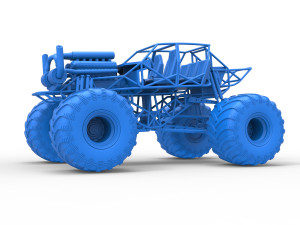 Monster truck base Version 3 Scale 1 to 25 3D Принт Модель