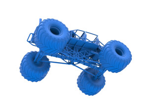 Monster truck base Version 3 Scale 1 to 25 3D Принт Модель