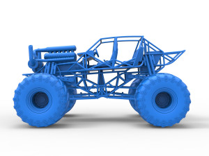 Monster truck base Version 3 Scale 1 to 25 3D Принт Модель