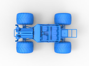 Monster truck base Version 3 Scale 1 to 25 3D Принт Модель