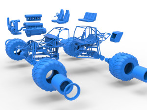 Monster truck base Version 3 Scale 1 to 25 3D Принт Модель