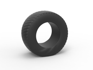 Pulling tractor rear tire while pulling Scale 1 to 25 3D 打印模型