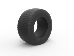 Pulling tractor rear tire while pulling Scale 1 to 25 Modelo de Impressão 3D
