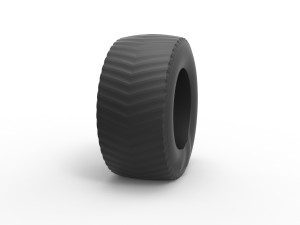 Pulling tractor rear tire while pulling Scale 1 to 25 Modelo de Impressão 3D