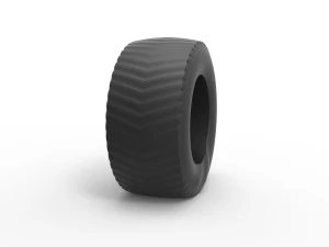 Pulling tractor rear tire while pulling Scale 1 to 25 3D Print Model