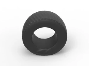Pulling tractor rear tire while pulling Scale 1 to 25 3D Print Model
