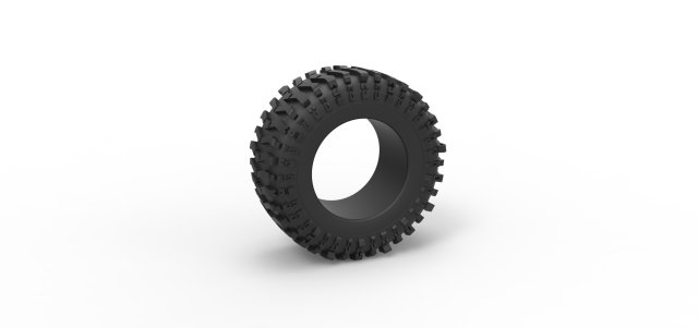 Offroad tire 131 Scale 1 to 25 Model Cetak 3D .c4d .max .obj .3ds .fbx .stl .blend 