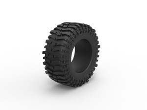 Offroad tire 131 Scale 1 to 25 Model Cetak 3D