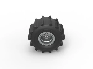 Wheel of Formula off road Scale 1 to 25 3D Print Model